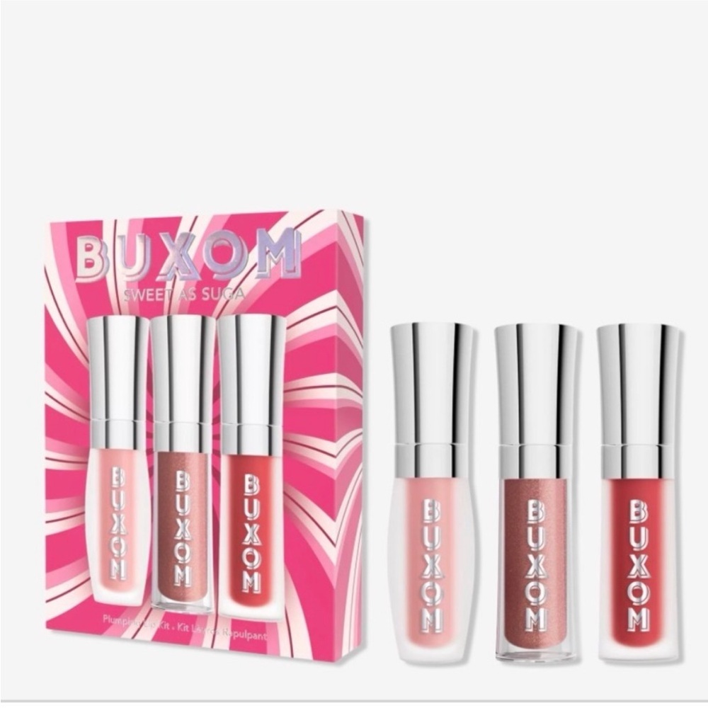 Buxom Lip Gloss Trio - Peach Pink, Rose Gold, Coral